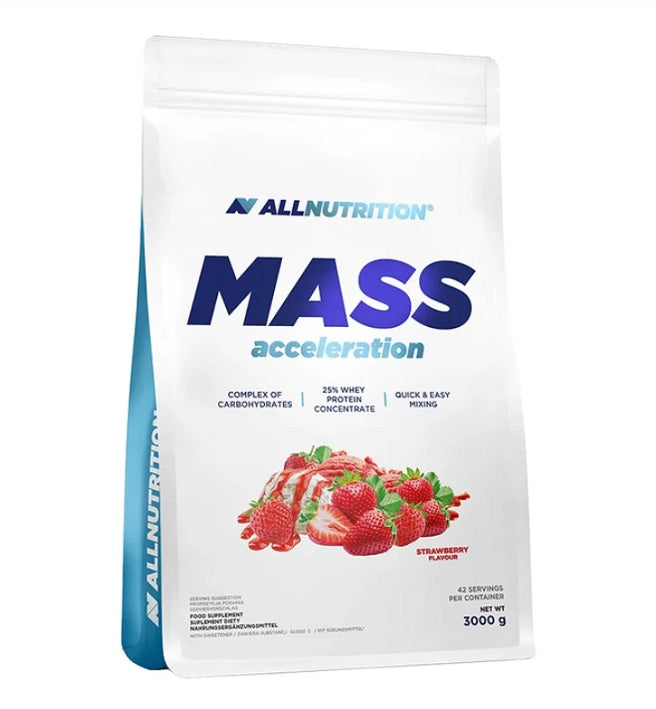 Mass Acceleration, Strawberry - 3000 grams - Allnutrition