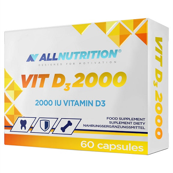 Vit D3 2000, 2000 IU - 60 caps - Allnutrition