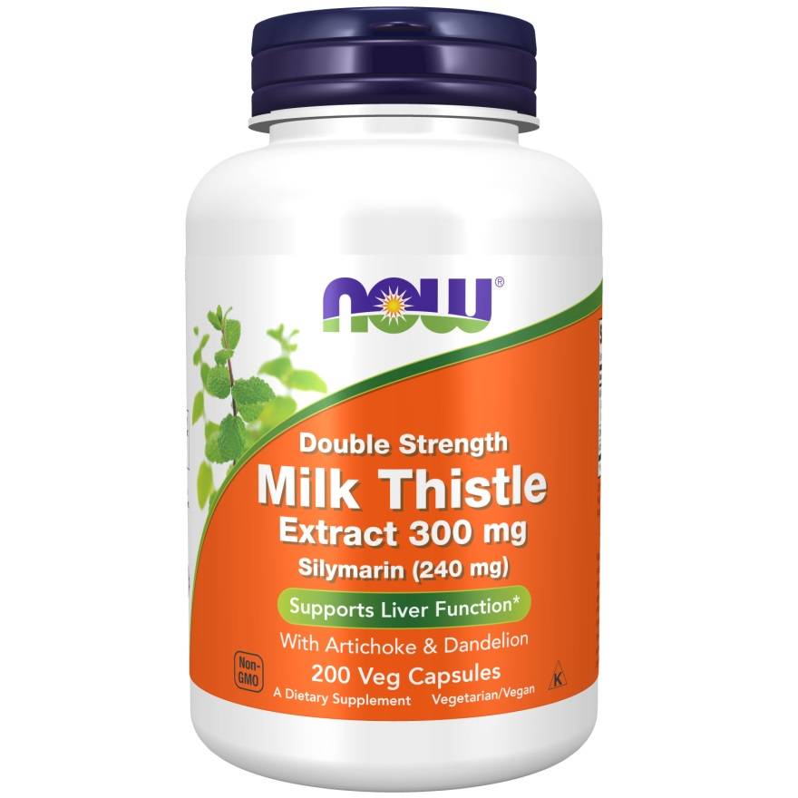 Milk Thistle Extract with Artichoke & Dandelion, 300mg Double Strength - 200 vcaps - NOW Foods
