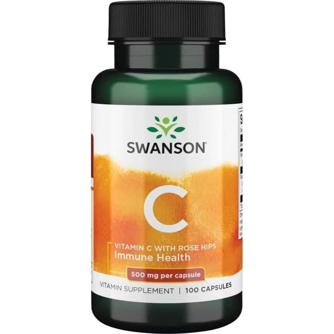 Vitamin C with Rose Hips Extract, 500mg - 100 caps - Swanson