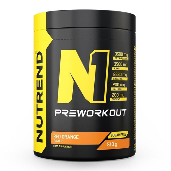 N1 Pre-Workout, Red Orange - 510 grams - Nutrend