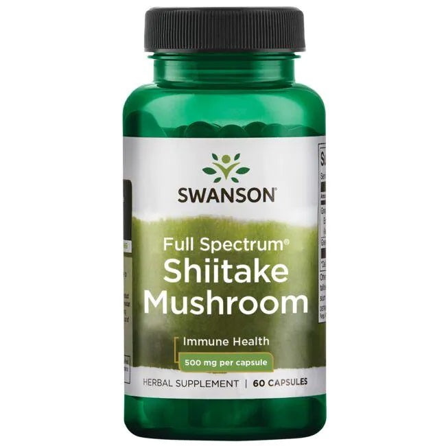 Full Spectrum Shiitake Mushroom, 500mg - 60 caps - Swanson