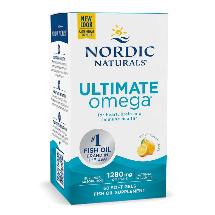Ultimate Omega, 1280mg Lemon (EAN 768990017902) - 60 softgels - Nordic Naturals
