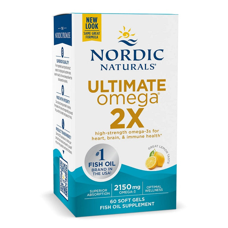 Ultimate Omega 2X, 2150mg Lemon (EAN 768990021503) - 60 softgels - Nordic Naturals