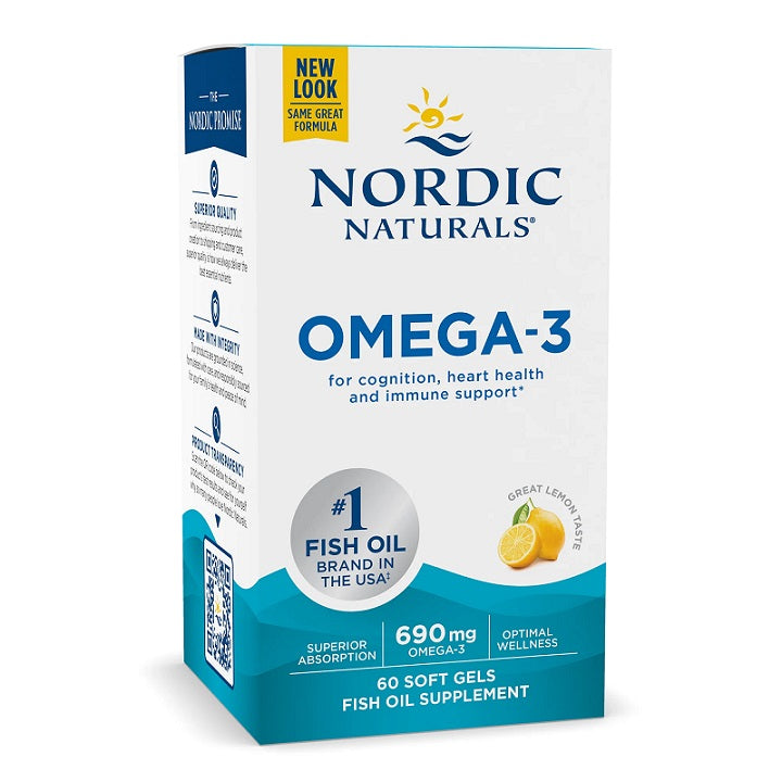 Omega-3, 690mg Lemon - 60 softgels - Nordic Naturals