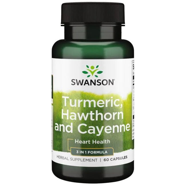 Turmeric, Hawthorn and Cayenne - 60 caps - Swanson