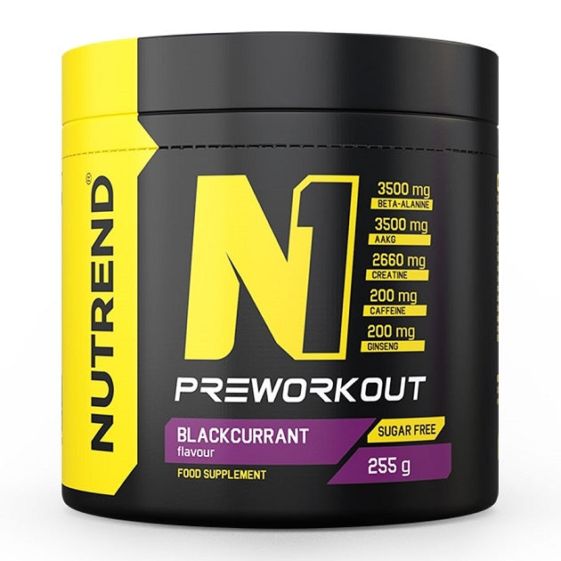 N1 Pre-Workout, Blackcurrant - 255 grams - Nutrend