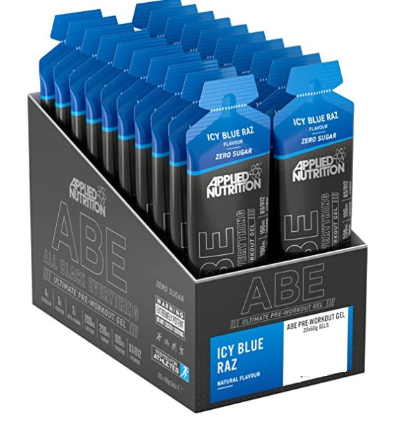 ABE - All Black Everything Gel, Icy Blue Raz - 20 x 60g - Applied Nutrition
