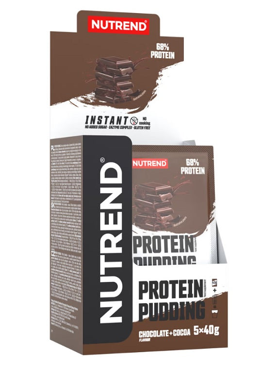 Protein Pudding, Chocolate + Cocoa - 5 x 40g - Nutrend