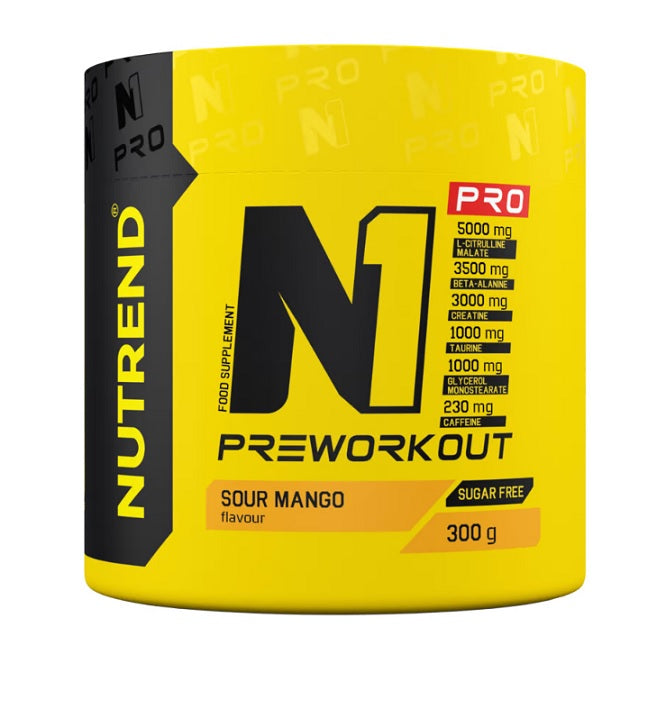 N1 Pro Pre-Workout, Sour Mango - 300 grams - Nutrend