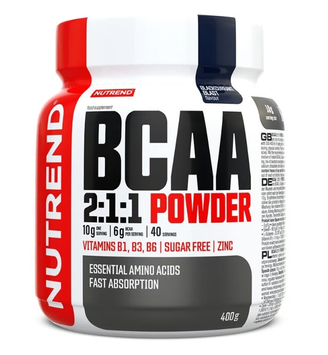 BCAA 2:1:1 Powder, Blackcurrant Blast - 400 grams - Nutrend