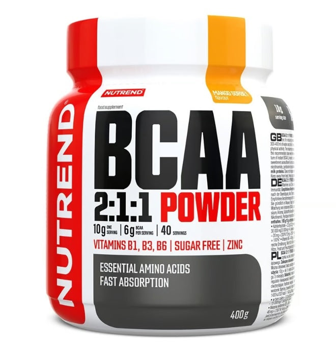BCAA 2:1:1 Powder, Mango Sorbet - 400 grams - Nutrend