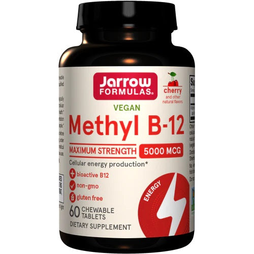 Methyl B-12, 5000mcg (Cherry) - 60 vegan chewable tabs - Jarrow Formulas