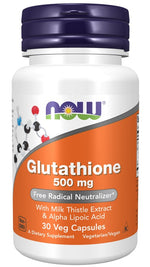 Glutathione with Milk Thistle Extract & Alpha Lipoic Acid, 500mg - 30 vcaps - NOW Foods