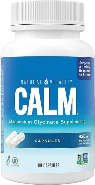 Calm Magnesium Glycinate - 180 caps - Natural Vitality