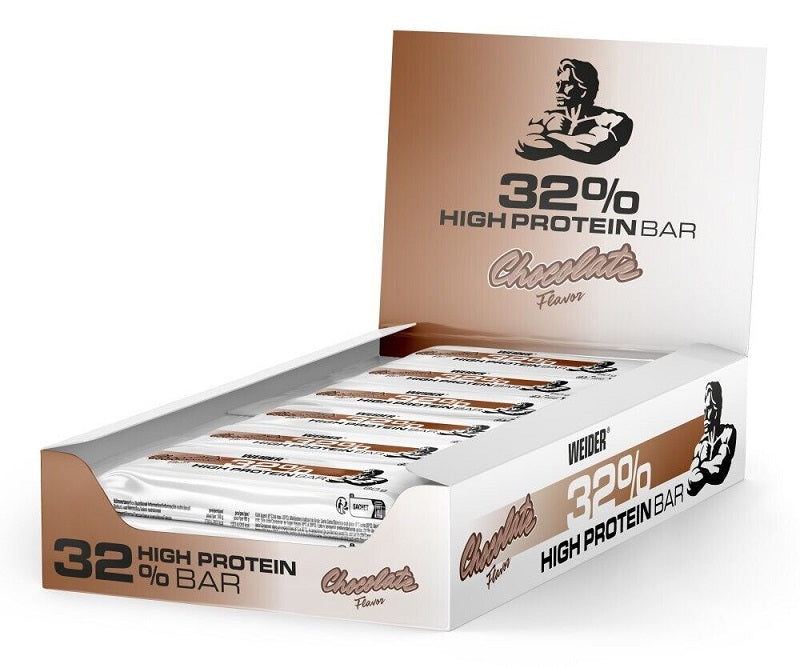 32% High Protein Bar, Chocolate - 12 x 60g - Weider