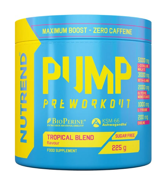 Pump Pre-Workout, Tropical Blend - 225 grams - Nutrend