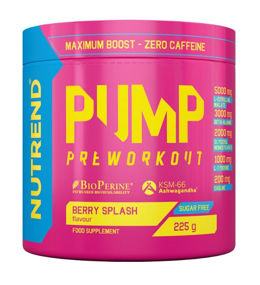 Pump Pre-Workout, Berry Splash - 225 grams - Nutrend