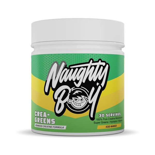 Crea-Greens, Iced Mango - 270 grams - Naughty Boy