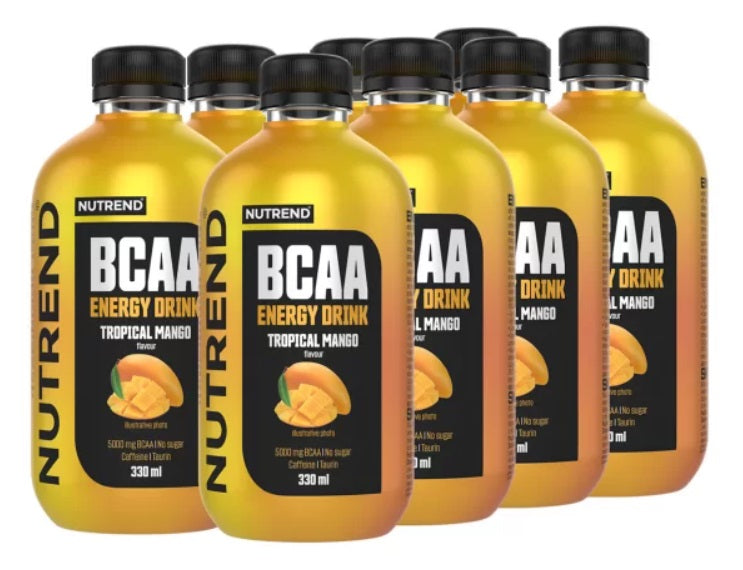 BCAA Energy Drink, Tropical Mango - 8 x 330 ml. - Nutrend