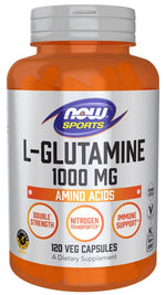 L-Glutamine, 1000mg - 120 vcaps - NOW Foods