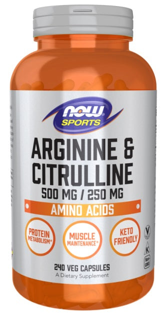 Arginine & Citrulline - 240 vcaps - NOW Foods