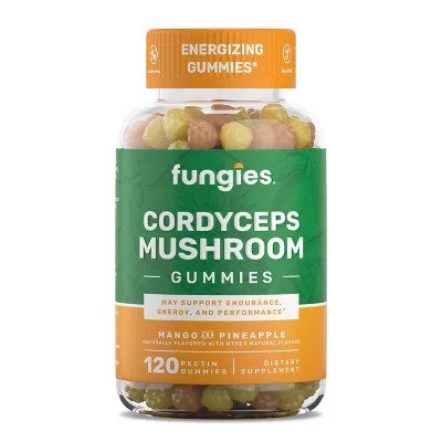 Cordyceps Mushroom Gummies, Mango & Pineapple - 120 gummies - Fungies