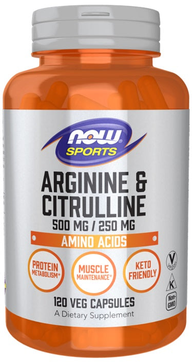 Arginine & Citrulline - 120 vcaps - NOW Foods