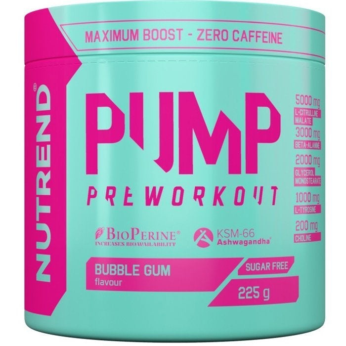 Pump Pre-Workout, Bubble Gum - 225 grams - Nutrend