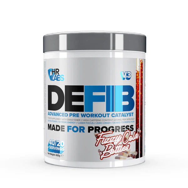 Defib V3 - Advanced Pre Workout Catalyst, Fizzy Cola Bottles - 420 grams - HR Labs
