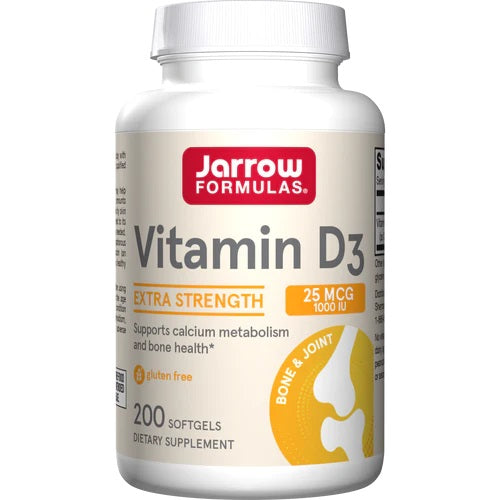 Vitamin D3, 25mcg - 200 softgels - Jarrow Formulas