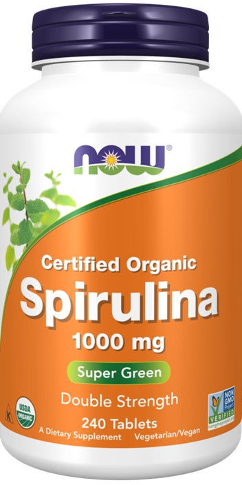 Spirulina, 1000mg - 240 tablets - NOW Foods