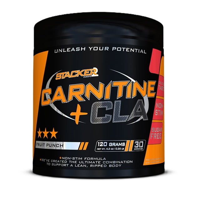 Carnitine + CLA, Fruit Punch - 120 grams - Stacker2 Europe