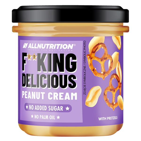 Fitking Delicious Peanut Cream, with Pretzels - 350 grams - Allnutrition