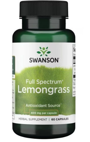 Full Spectrum Lemongrass, 400mg - 60 caps - Swanson