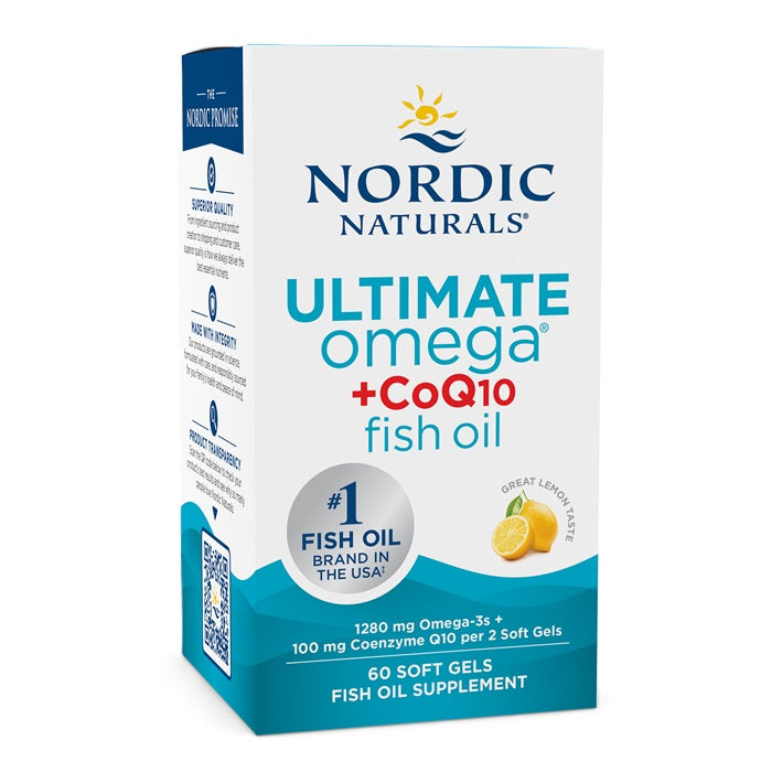 Ultimate Omega + CoQ10, 1280mg Lemon (EAN 768990891151) - 60 softgels - Nordic Naturals