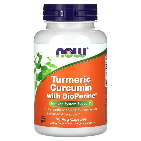 Turmeric Curcumin with BioPerine - 90 vcaps - NOW Foods