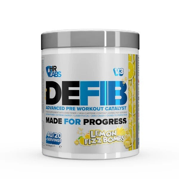 Defib Advanced Pre Workout Catalyst, Lemon Fizz Bombs (EAN 5060662330650) - 440 grams - HR Labs