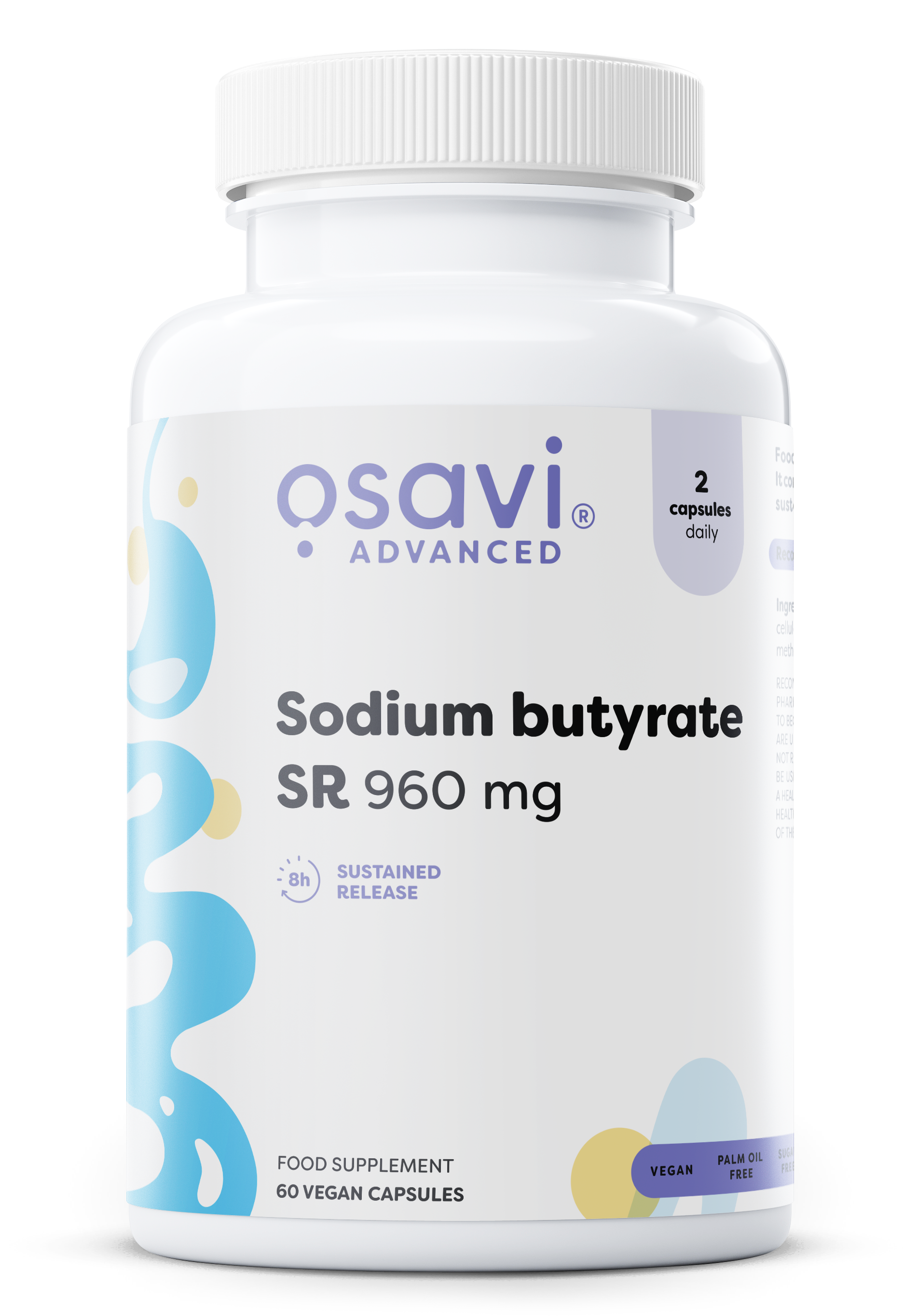Sodium butyrate SR, 960mg - 60 vegan caps - Osavi