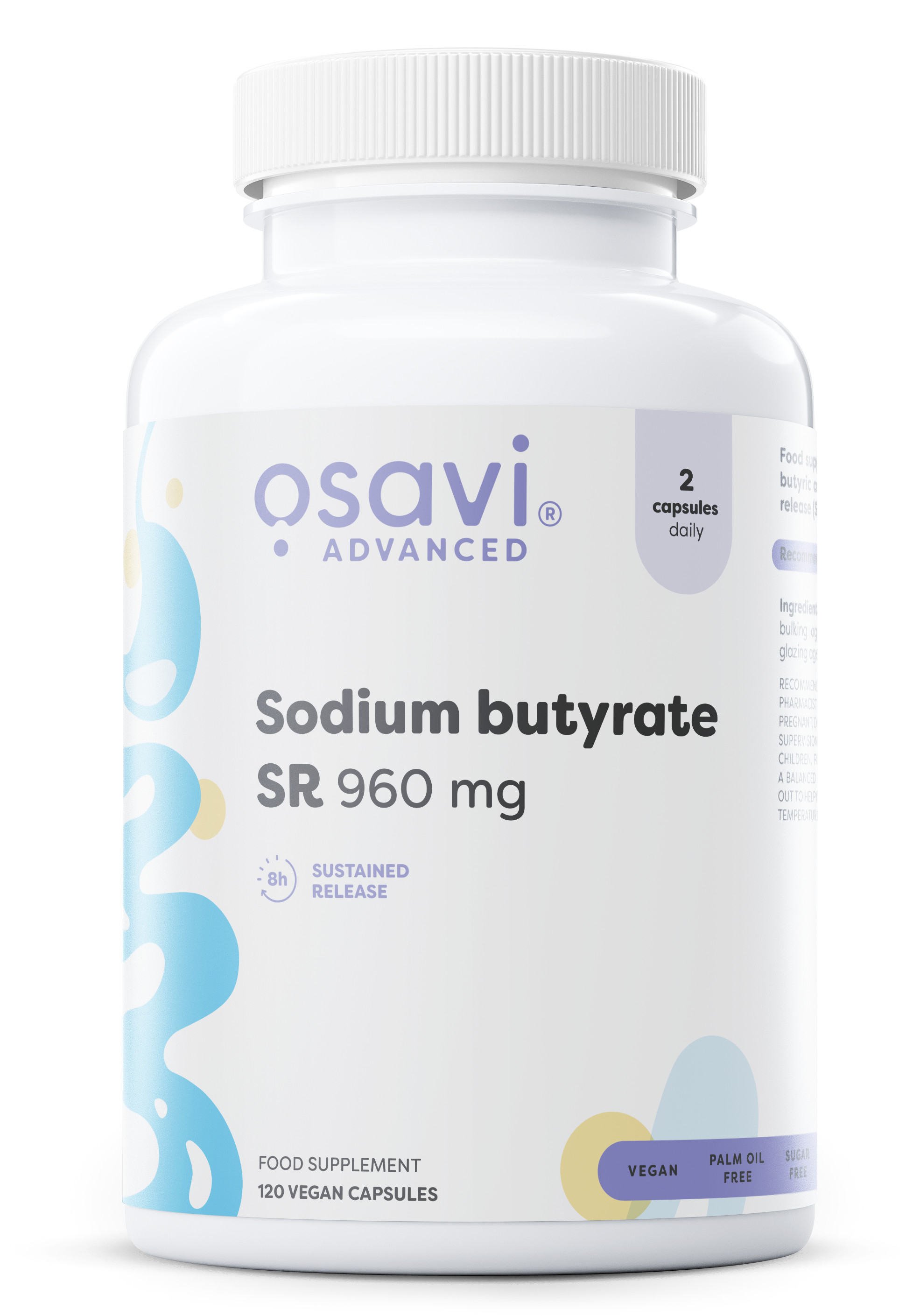 Sodium butyrate SR, 960mg - 120 vegan caps - Osavi