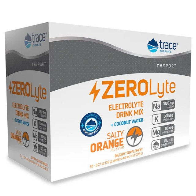 ZEROLyte, Salty Orange - 30 packets - Trace Minerals