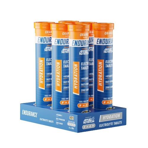 Endurance Hydration Electrolyte Effervescent Tablets, Orange - 6 x 20 tabs - Applied Nutrition