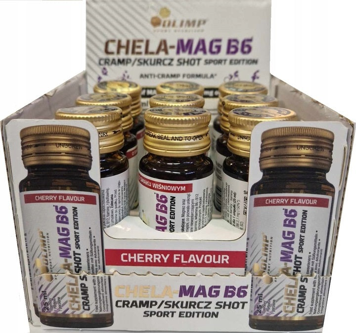 Chela-Mag B6 Cramp Shot, Cherry - 9 x 25 ml. - Olimp Nutrition