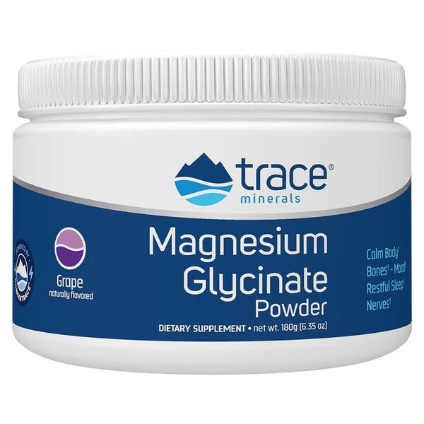 Magnesium Glycinate Powder, Grape - 180 grams - Trace Minerals