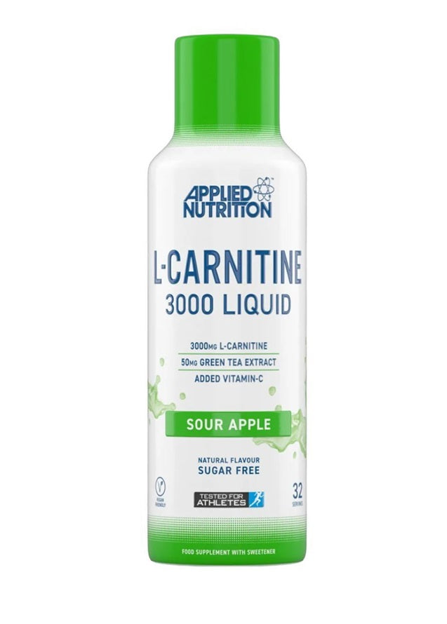 L-Carnitine Liquid 3000, Sour Apple - 480 ml. - Applied Nutrition
