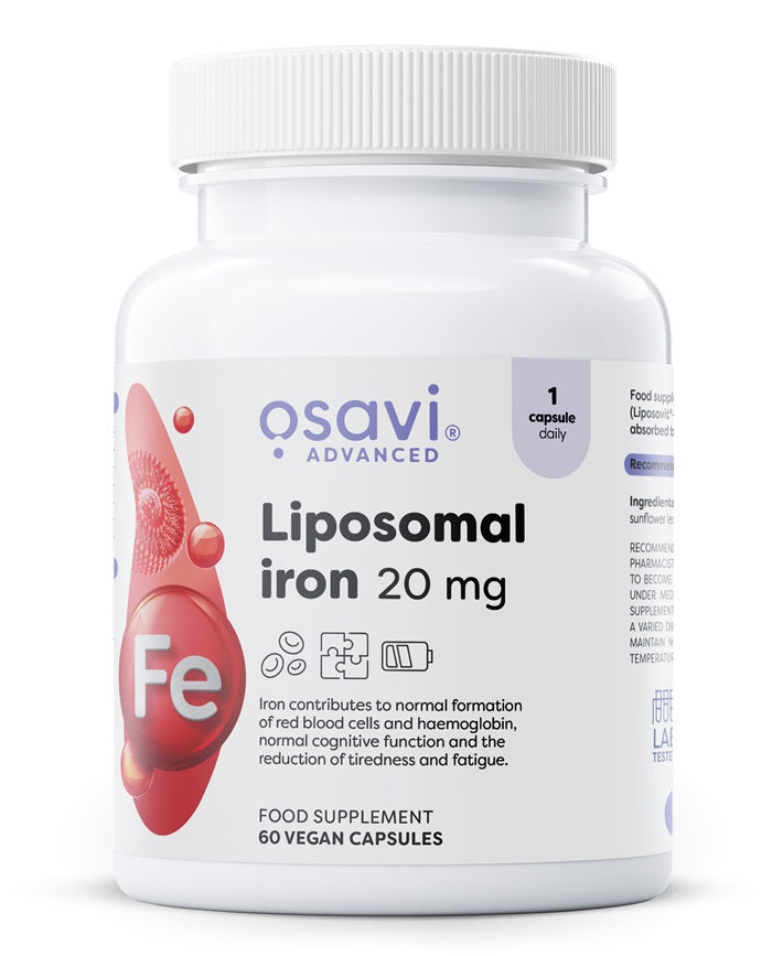 Liposomal Iron, 20mg - 60 vegan caps - Osavi