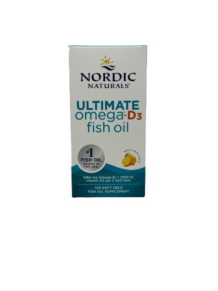 Ultimate Omega-D3 Fish Oil, 1280mg Lemon - 120 softgels - Nordic Naturals