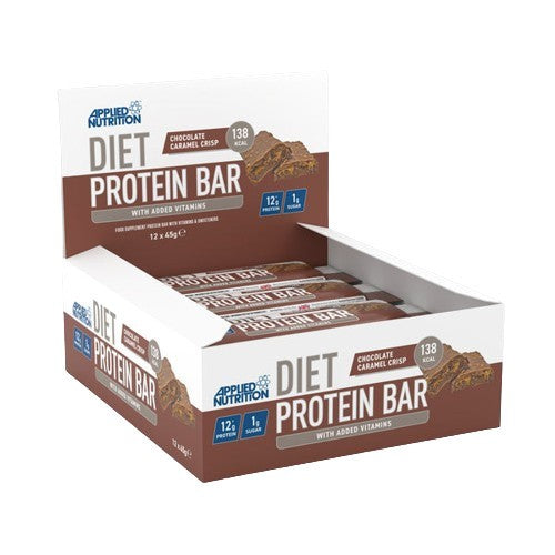 Diet Protein Bar, Chocolate Caramel Crisp - 12 x 45g - Applied Nutrition