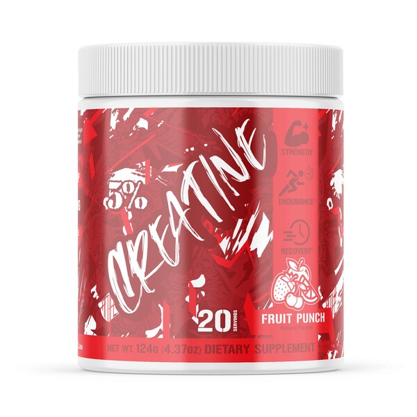 Creatine - Code Red, Fruit Punch - 124 grams - 5% Nutrition
