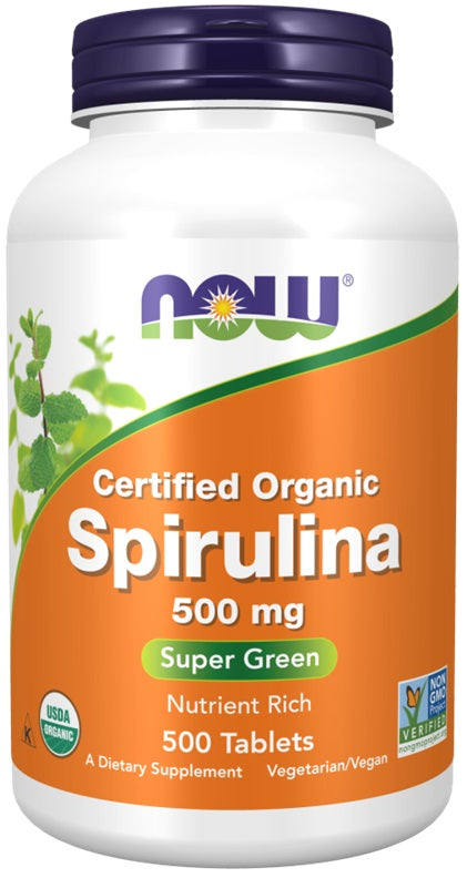 Spirulina, 500mg - 500 tablets - NOW Foods